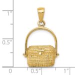 14k Large Nantucket Basket Pendant - Image 4