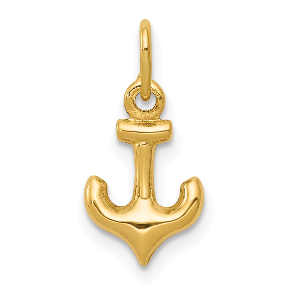 C3338.jpg 14k Mini Anchor Charm - Image 1