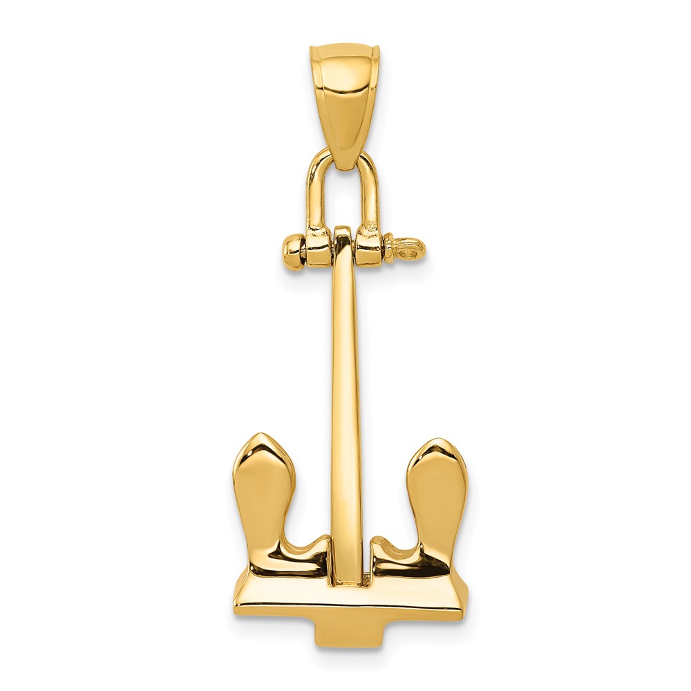 C3340.jpg 14k 3-D T-Bar Style Anchor Pendant - Image 1