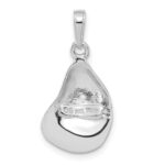 14K White Gold Oyster Shell Pendant - Image 3