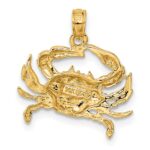 14k Blue Crab Pendant - Image 3