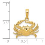 14k Blue Crab Pendant - Image 4