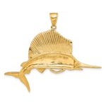 14k Large Sailfish Pendant - Image 3