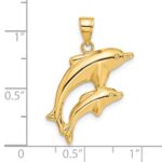 14k Dolphin Pair Pendant - Image 4