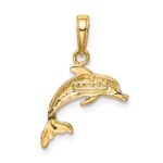 14k Dolphin Jumping Pendant - Image 4