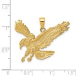 14k Textured Eagle Landing Pendant - Image 4