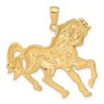 14k Horse Galloping Pendant - Image 3