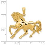 14k Horse Galloping Pendant - Image 4