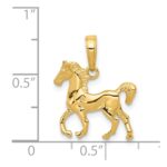 14k Standing Horse Pendant - Image 4