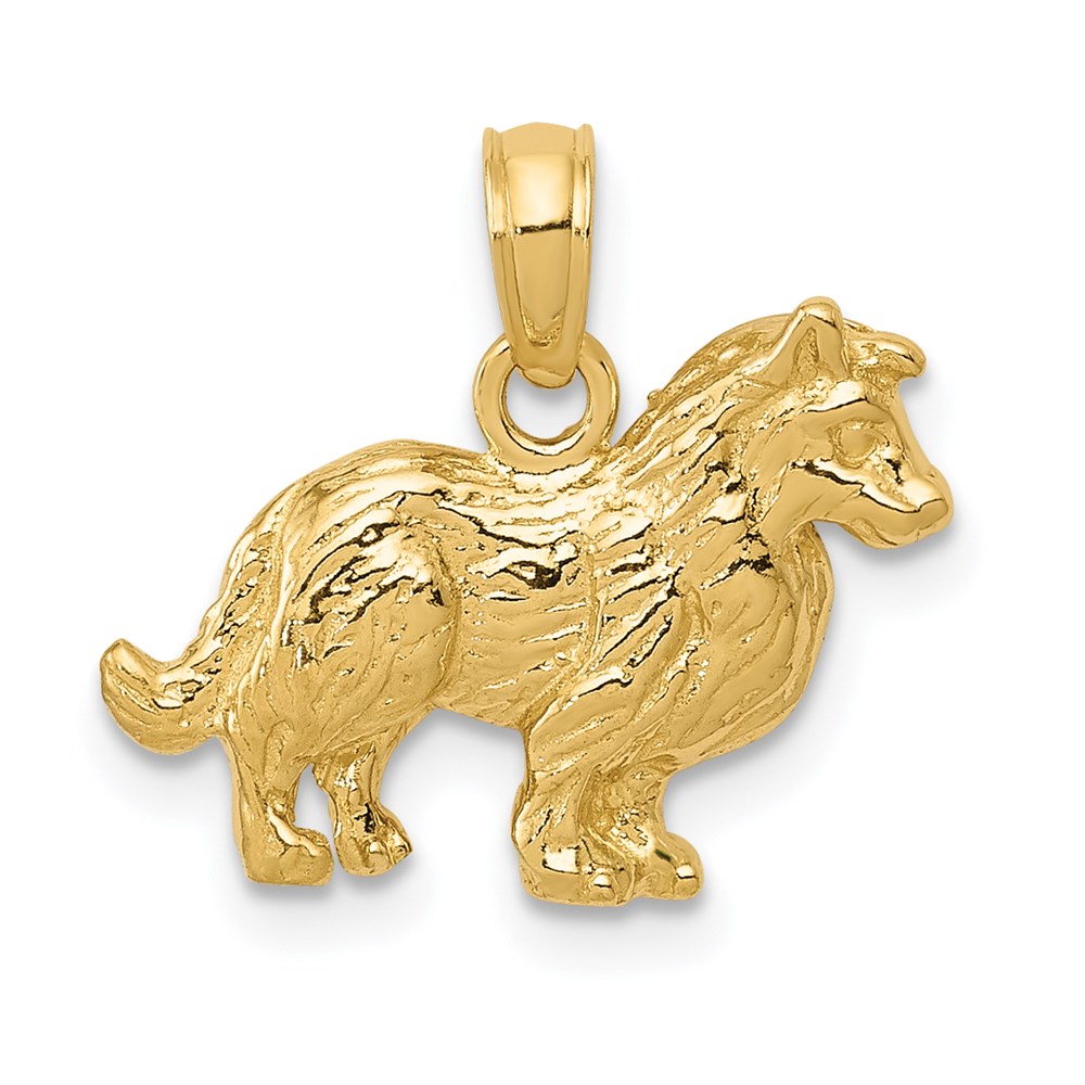 C3508.jpg 14k Collie Dog Pendant - Image 1