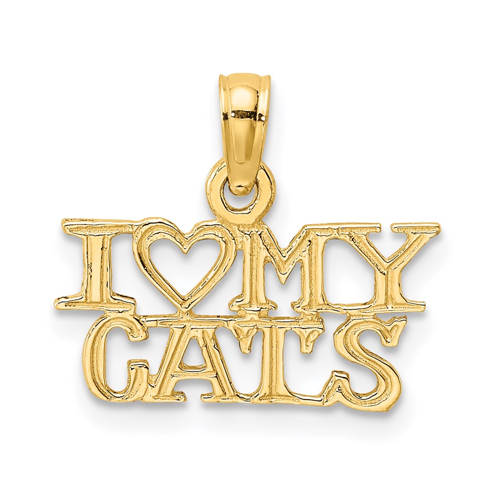 C3520.jpg 14k I HEART MY CATS Charm - Image 1