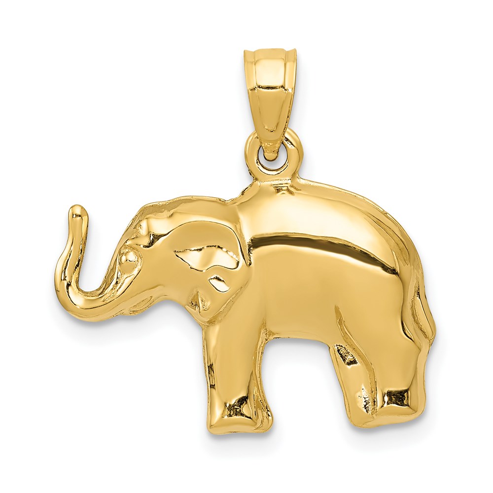 C3534.jpg 14k Polished Elephant Pendant - Image 1