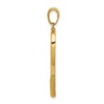14k Solid Polished 3-D Tennis Racquet Pendant - Image 2