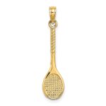 14k 3-D Tennis Racquet Charm
