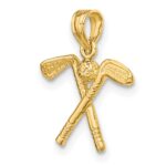 14k 3-D Golf Clubs with Ball Charm - Image 5