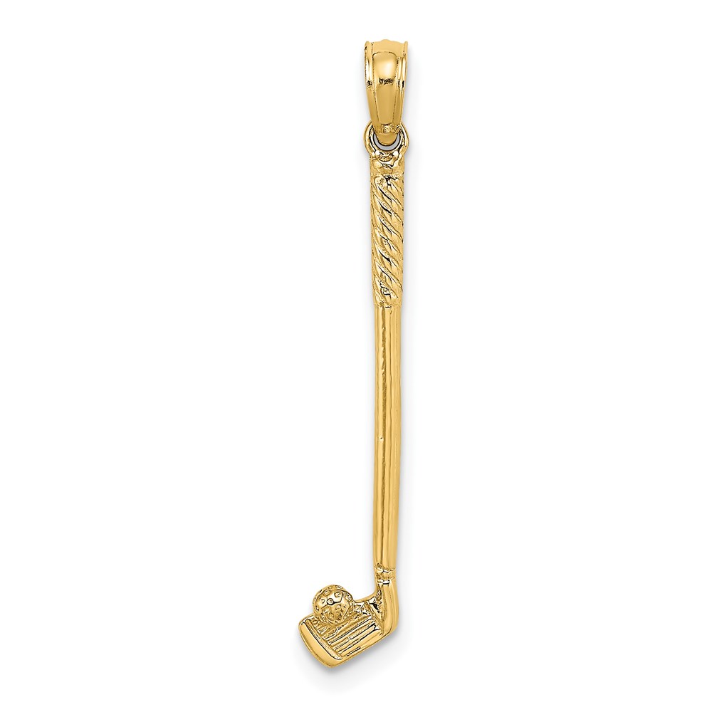 C3547.jpg 14k 3-D Single Golf Club with Ball Charm - Image 1