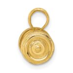 14k 3-D Single Barbell Pendant - Image 2