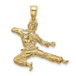 14k 3-D Male Karate Pendant - Image 4