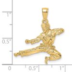 14k 3-D Male Karate Pendant - Image 3