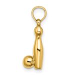 14k 3-D Bowling Pin and Ball Charm - Image 2