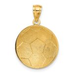 14k Domed Soccer Ball Pendant - Image 3