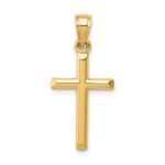 14k Polished Hollow Cross Pendant