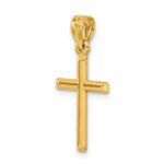 14k Polished Hollow Cross Pendant - Image 5