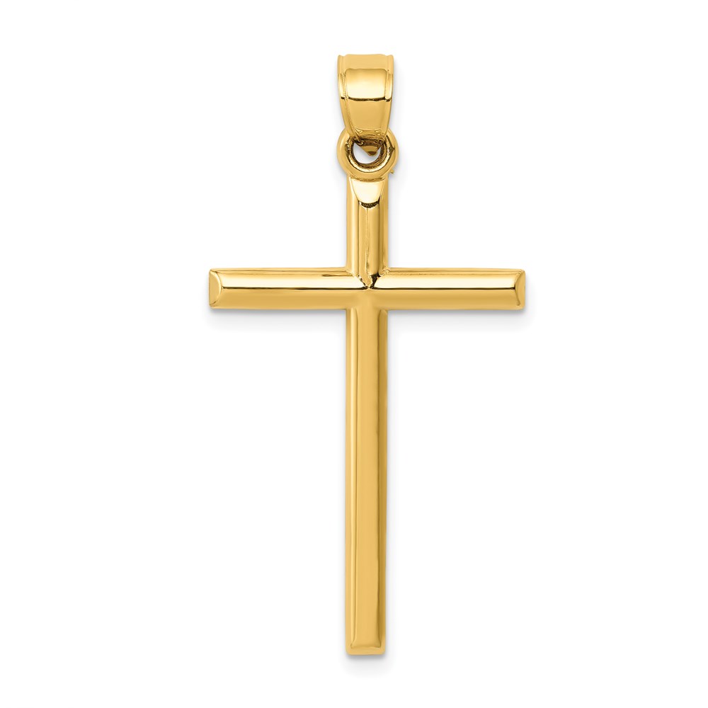 C3626.jpg 14k Polished Hollow Cross Pendant - Image 1