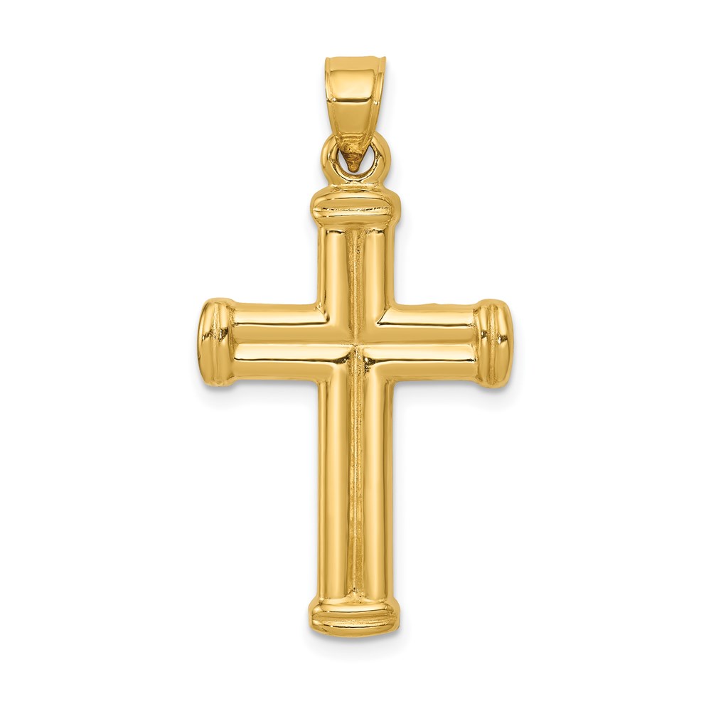 C3657.jpg 14k Hollow Cross Pendant - Image 1