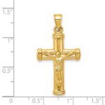 14K Hollow Crucifix Reversible to Cross Pendant - Image 3