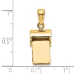 14k 3-D Working Whistle Charm - Image 5