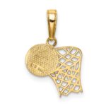 14k Basketball Hoop and Ball Pendant - Image 4