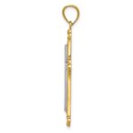 14k Two-tone Cross Pendant - Image 2