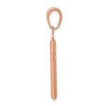 14k Rose Gold Reversible Same on Both Sides Latin Cross Pendant - Image 2