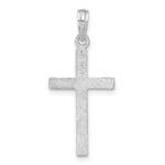 14K White Gold Latin Cross Pendant - Image 3