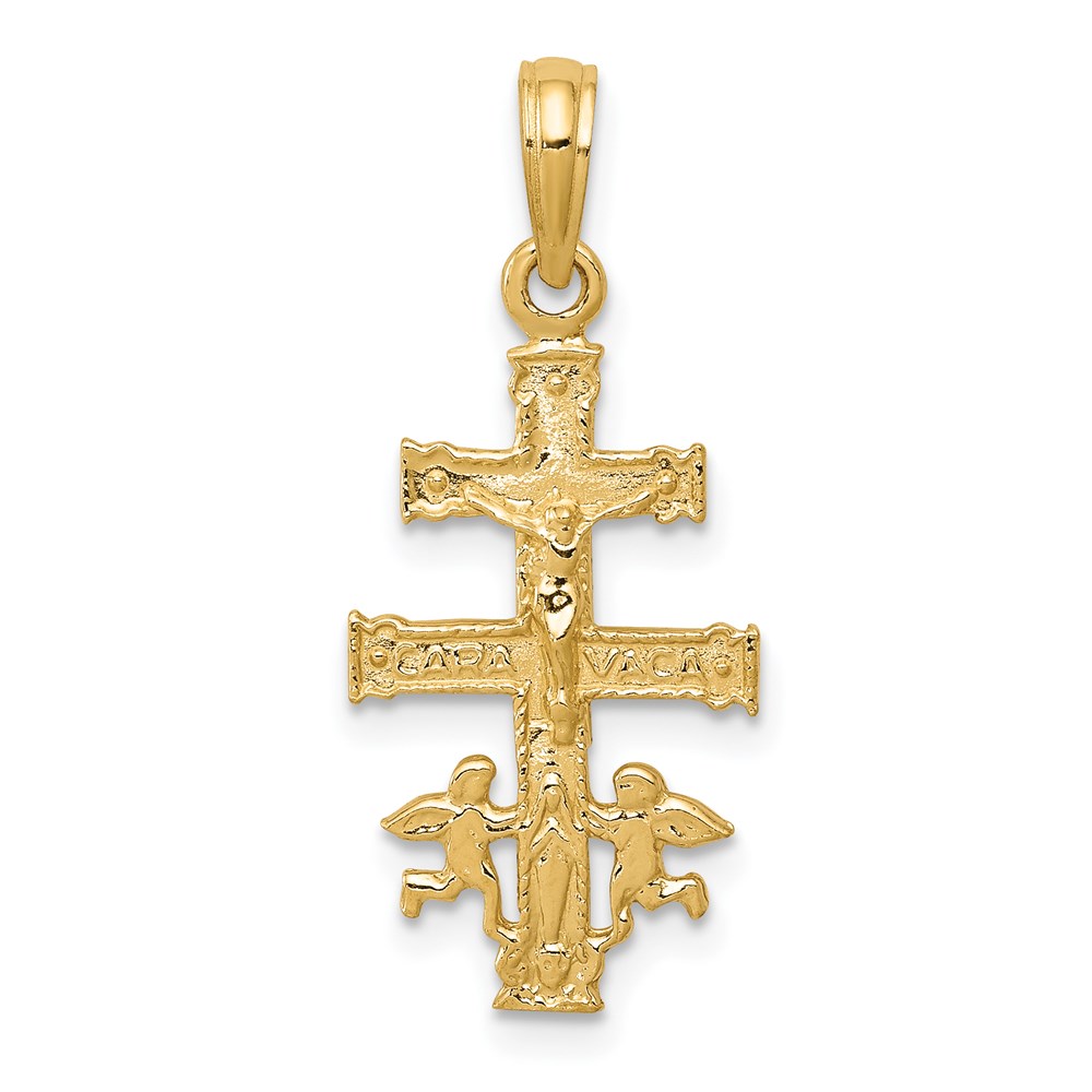 C3914.jpg 14k Cara Vaca Crucifix Pendant - Image 1