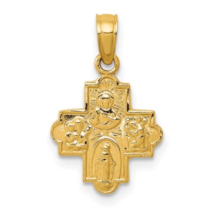 14k Miniature Four-Way Medal Pendant