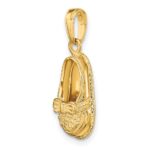 14k 3-D Baby Shoe with Bow Pendant - Image 5