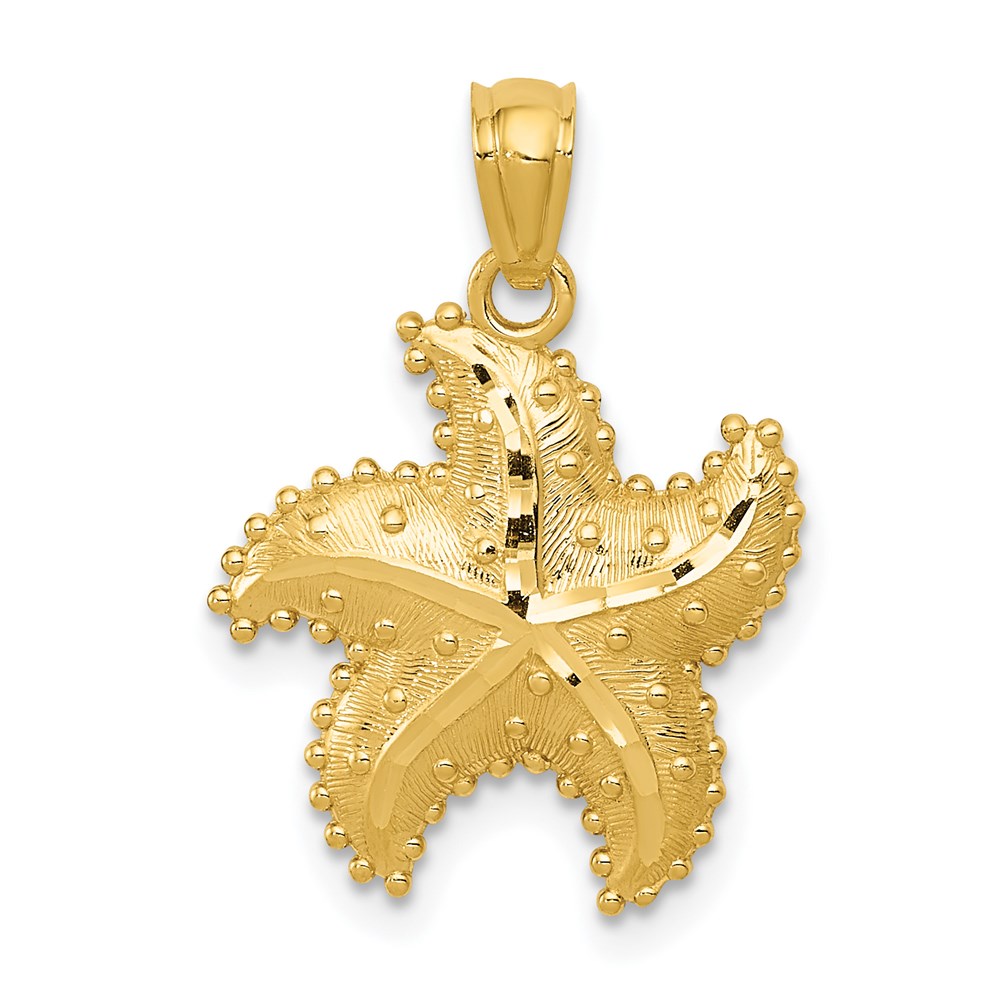 C4033.jpg 14K Diamond-Cut Starfish Pendant - Image 1