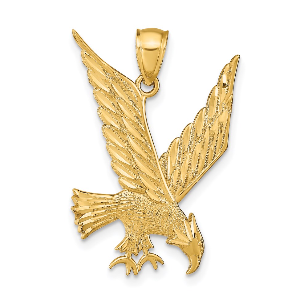 C4037.jpg 14k Diamond-cut Eagle Pendant - Image 1