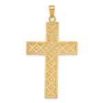 14K and White Rhodium Large Latin Cross Pendant - Image 3