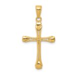 14K Cross with Triangle Tips Pendant