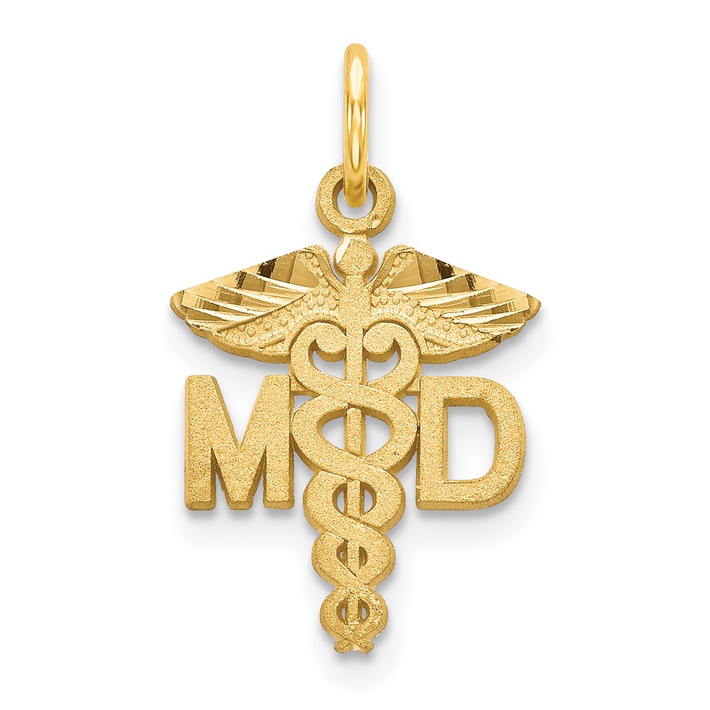 C430.jpg 14k M.D. Caduceus Charm - Image 1