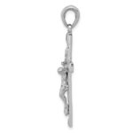 14K White Gold Crucifix Pendant - Image 2
