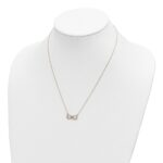 14k Polished Infinity Symbol with Heart Center 18 inch Necklace - Image 4
