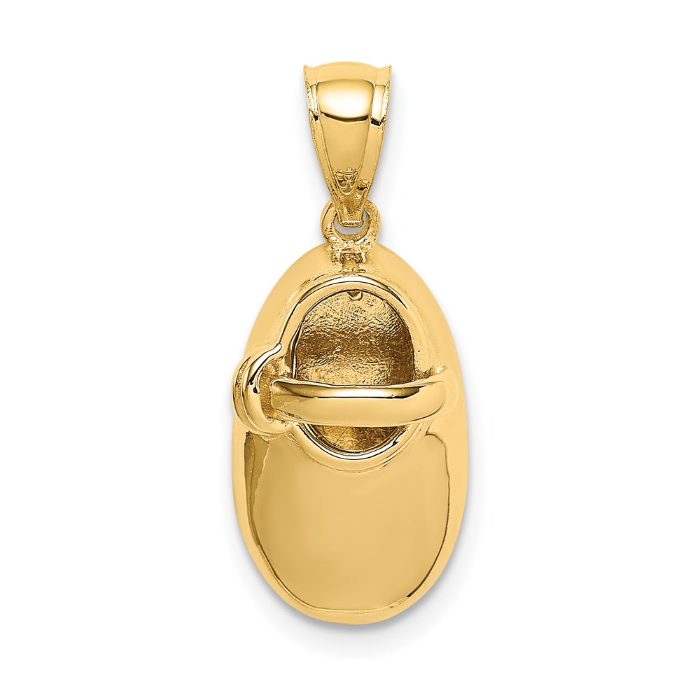 C4538.jpg 14K Polished 3-D Baby Shoe Pendant - Image 1