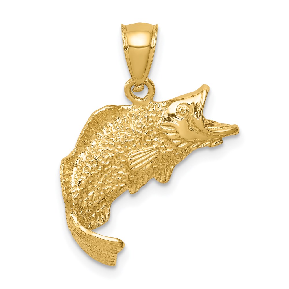 C4587.jpg 14K Jumping Fish Pendant - Image 1