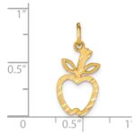14k Diamond-cut Apple Charm - Image 4