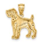 14K Satin Diamond-cut Boxer Dog Pendant - Image 3