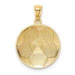 14K Domed Soccer Ball Pendant - Image 3